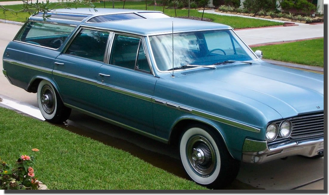 He has a beautiful 1964 Buick Skylark Sportwagon that was purchased new by