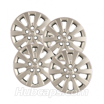 16 inch Painted Silver REPLICA hubcaps, No logo, #53089AMS-SET