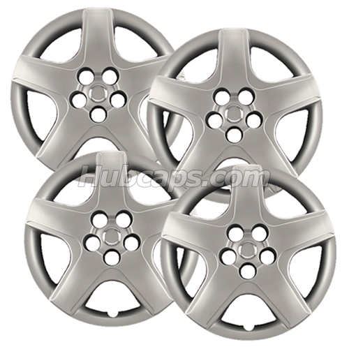 16 inch Painted Silver REPLICA hubcaps, No logo, 61119AMSSET