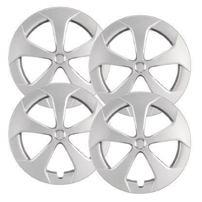 15 inch Painted Silver REPLICA hubcaps, No logo, #61167AMS-SET