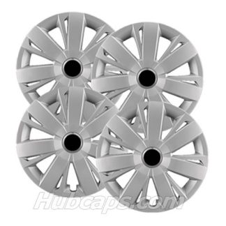 16 inch Painted Silver REPLICA hubcaps, No logo, #61563AMS-SET