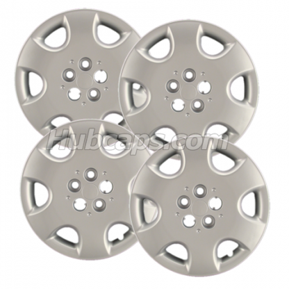 2003-2010 Chrysler PT Cruiser hubcaps, 15 inch, Painted Silver, #8012-SET
