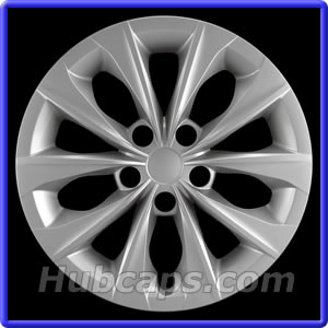 16 inch Painted Silver REPLICA hubcap, No logo, #61175AMS