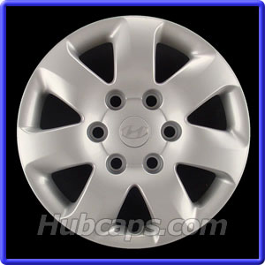 2007-2010 Hyundai Entourage hubcap, 16 inch, Painted Silver w/ silver logo, #55558