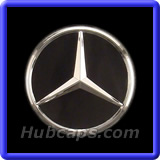 MBC15 - Mercedes Center Cap, Gloss Black with Chrome Edge