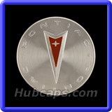 PONC37A - Pontiac Center Cap, Brushed Aluminum w/ red logo