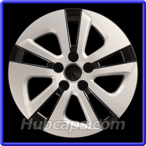 15 inch Painted Silver with Black REPLICA hubcap, No logo, #61180AM