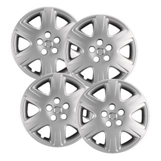 15 inch Painted Silver REPLICA hubcaps, No logo, #61133AMS-SET