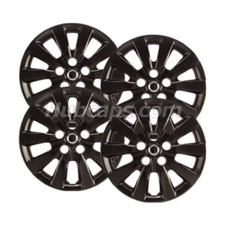16 inch Black REPLICA hubcaps, No logo, #53089AMB-SET