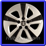 2016-2018 Toyota Prius hubcap, 15 inch, Painted Silver with Black, #61180B