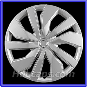 15 inch Painted Silver REPLICA hubcap, No logo, #53096AMS