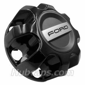 FRDC251GB-C – 2018-2026 Ford F250 F350 Super Duty, REAR Gloss Black Center Cap WITH Charcoal Center, 8 lug, NEW