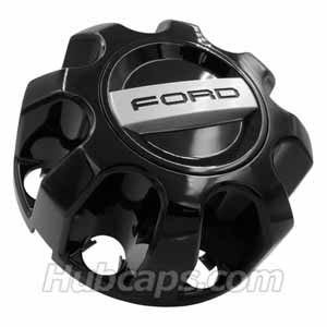FRDC251GB – 2018-2026 Ford F250 F350 Super Duty, REAR ALL Gloss Black Center Cap, 8 lug, NEW