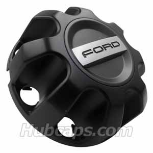 FRDC251MB – 2018-2026 Ford F250 F350 Super Duty, REAR Matte Black Center Cap w/ Charcoal Center, 8 lug, NEW